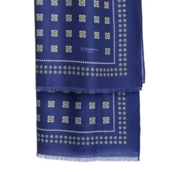 STOLA BLUE IN LANA Decorazioni floreali
