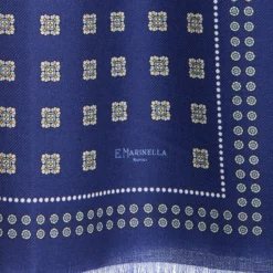 STOLA BLUE IN LANA Decorazioni floreali