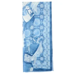 STOLA BLU IN CASHMERE Collezione elefanti