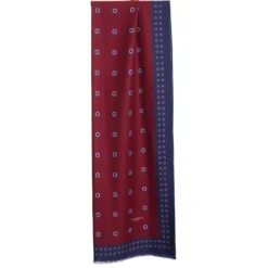 STOLA BORDEAUX IN LANA Decorazioni floreali