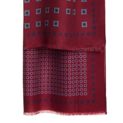 STOLA BORDEAUX IN LANA Decorazioni floreali