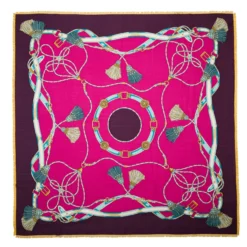 STOLA BORDEAUX 115 IN LANA, SETA E CASHMERE Nappine e chiavi