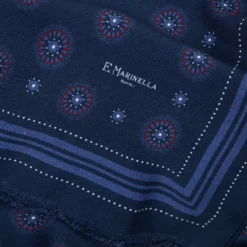 STOLA DARK BLUE IN LANA Decorazioni floreali