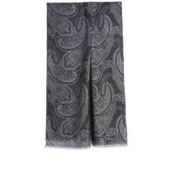 STOLA GRIGIA IN LANA Fantasia paisley