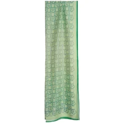 STOLA IN VOILE DI COTONE E SETA VERDE Fiore monogram 100