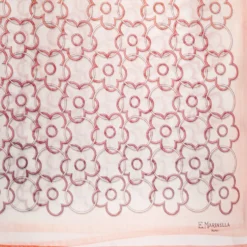 STOLA IN VOILE DI COTONE E SETA ARANCIONE Fiore monogram 100