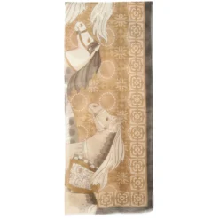 STOLA MARRONE IN CASHMERE Collezione elefanti