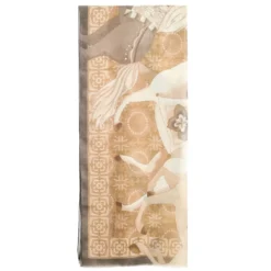 STOLA MARRONE IN CASHMERE Collezione elefanti