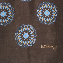 STOLA MARRONE SCURO IN SETA MADDER Collezione floreale
