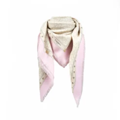 STOLA ROSA 115 IN LANA, SETA E CASHMERE Fiori d’archivio