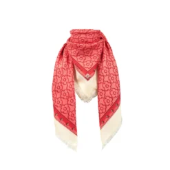 STOLA ROSA 115 IN LANA, SETA E CASHMERE Fiori d’archivio