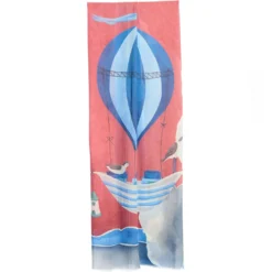 STOLA ROSSA IN CASHMERE Collezione mongolfiere