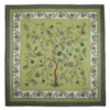 STOLA VERDE OLIVA 140 IN LANA E CASHMERE Albero della vita