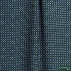 STOLA VERDE SCURO In lana con decorazioni floreali