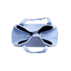 TOTE BAG AZZURRO POLVERE In pelle martellata