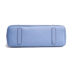 TOTE BAG AZZURRO POLVERE In pelle martellata