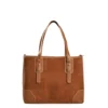 TOTE BAG MIDI COLOR CUOIO In suede e pelle