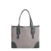 TOTE BAG MIDI GRIGIA In suede e pelle