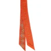 TWILLY IN SETA ARANCIONE Greek key floral