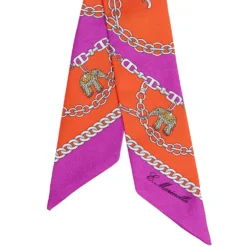 TWILLY IN SETA ARANCIONE Lucky elephant