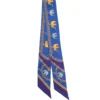 TWILLY IN SETA BLU Elefanti portafortuna