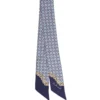 TWILLY IN SETA BLU SCURO Microfantasia fiore