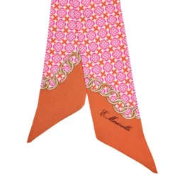 TWILLY IN SETA FUCSIA Microfantasia fiore