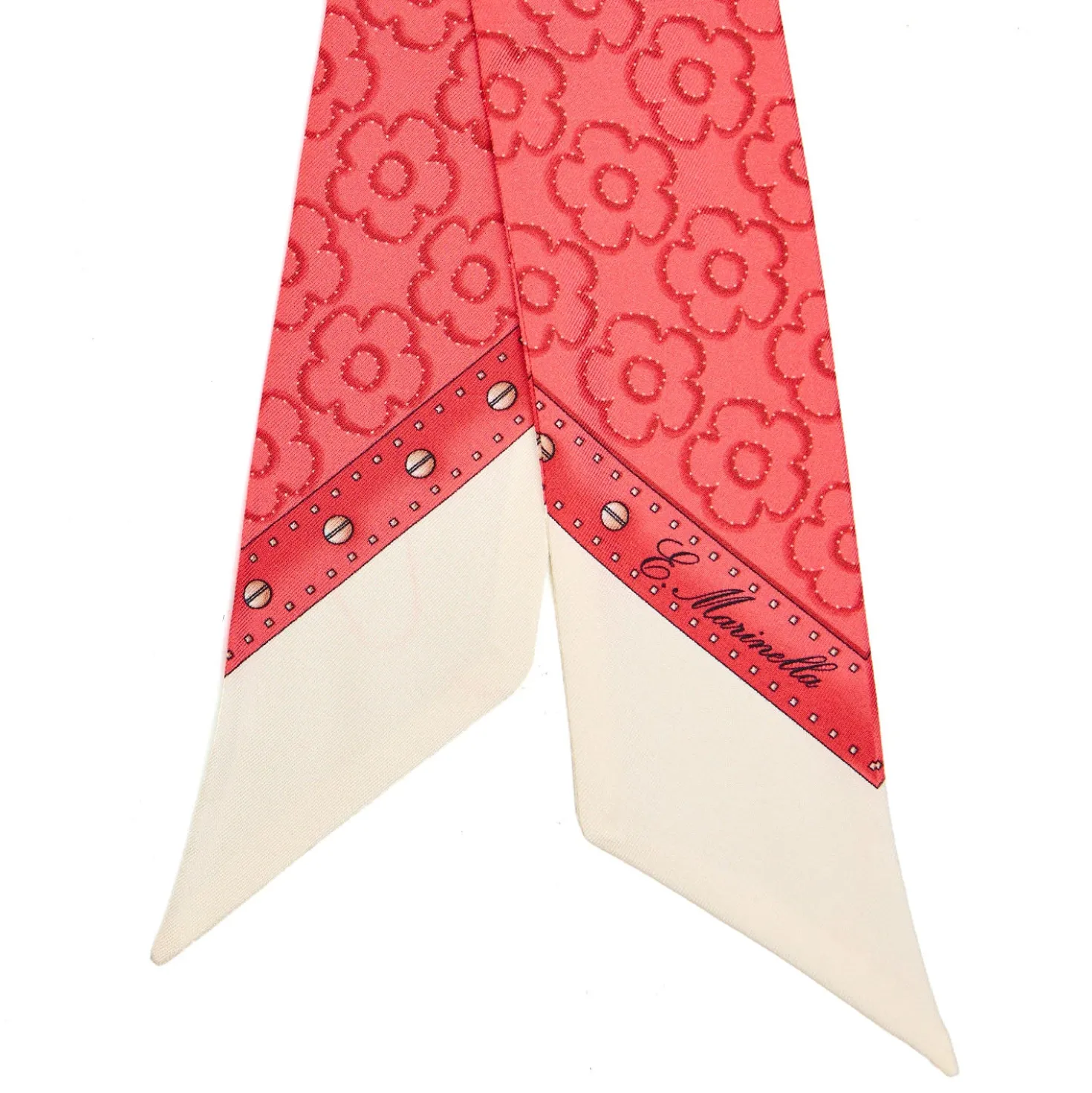 TWILLY IN SETA ROSSO Fiori d'archivio