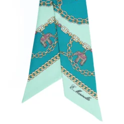 TWILLY IN SETA VERDE Lucky elephant