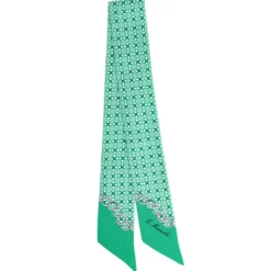 TWILLY IN SETA VERDE Microfantasia fiore