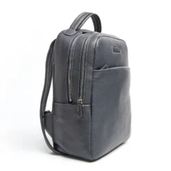 ZAINO BLU IN PELLE Con schienale rinforzato