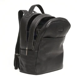 ZAINO NERO IN PELLE Con schienale rinforzato